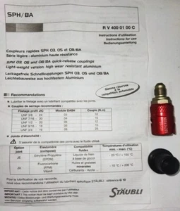 P/N N00634205 quick release couplings. Aluminum plug Jic Male thread 7/16" - Picture 1 of 5