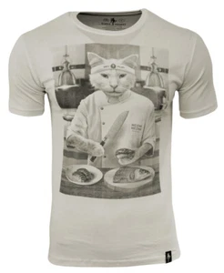 DIRTY VELVET Hombre Camiseta SUSHI CAT - Imagen 1 de 2
