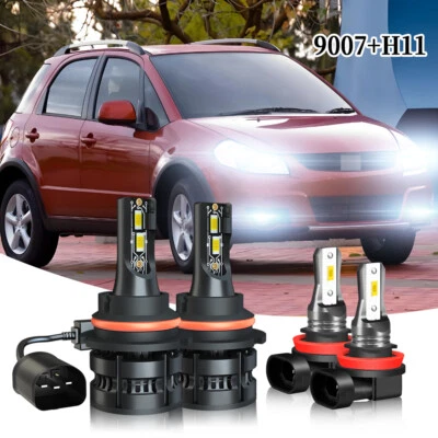 Para Suzuki SX4 2007-2009 2010-2013 LED 6000K Bombillas de faros + luz antiniebla Foto 1 de 4