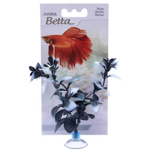 Marina Betta Pflanze rot Ludwiga 12,7 cm Aquarium Kunststoff Dekoration Aquarium - Bild 1 von 3