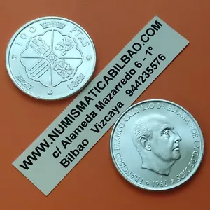 ESPAÑA 100 PESETAS 1966 * 19 66 PLATA SIN CIRCULAR FRANCO ESTADO ESPAÑOL SC - Imagen 1 de 3