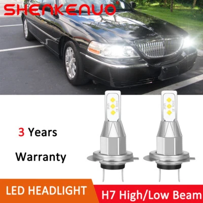 Kit combo de lâmpadas de faróis de LED 6000K feixe alto/baixo para carro Lincoln Town 2003-2011 - Imagem 1 de 4