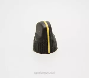 Mackie Mixer D Shaft Knob Black w Yellow Line 45-249-22 - Picture 1 of 2