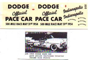 Fred Cady Decal #208 To Do The 1954 Dodge Indianpolis Pace Car - Picture 1 of 1