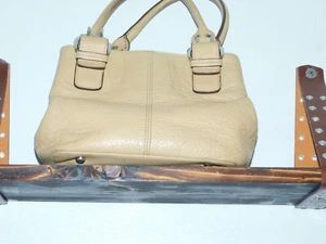 TIGNANELLO VINTAGE PEBBLED LEATHER SATCHEL WITH REMOVABLE STRAPS IN LIGHT CAMEL - Picture 1 of 18