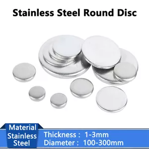Stainless Steel Blank Round Disc Metal Round Sheet Plate Thick 1-3mm Ø 100-300mm - Picture 1 of 13