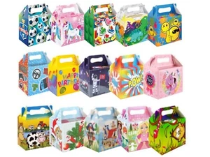 Birthday Party Food Boxes - Childrens Gift Gable Carry Handle Lunch Box Bag *HB - Picture 1 of 28