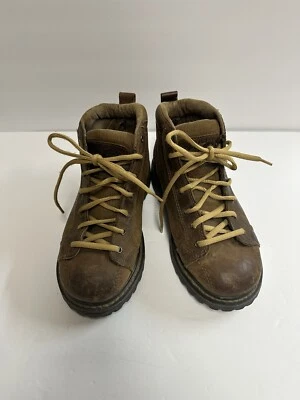 Botas de Senderismo American Eagle De Colección Mujeres Marrón Talla 7.5 Cuero Gruesas Combate Usadas en Excelente Condición Foto 1 de 4