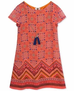 RARE EDITIONS Little Girl's 5 Coral Print Dress & Necklace NWT $52 - Picture 1 of 1