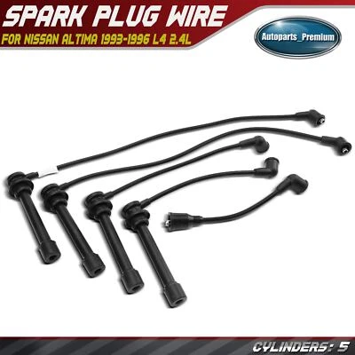 5x Juegos de cables de bujía para Nissan Altima 1993 1994 1995 1996 L4 2,4 L 224502B525 Foto 1 de 4
