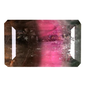 2,24k Achteckig geschnitten (10x6mm) unbeheizt/unbehandelt Wassermelone Turmalin - Bild 1 von 2