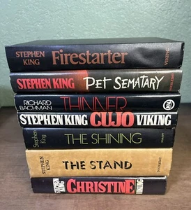 7 Stephen King Book Club Edition Hard Cover Book Lot - Foto 1 di 22