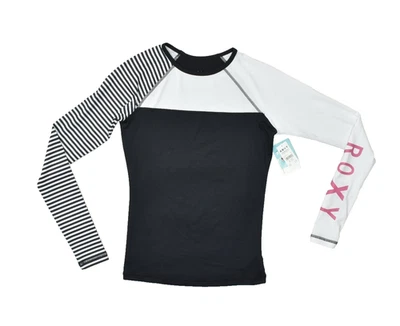 ROXY Women's Crewneck Top Long Sleeve White Size S Polyester NEW - Image 1 of 4