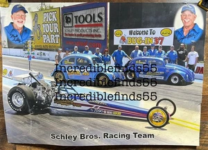 Lightning Bug SCHLEY BROS. Racing Team Poster 24” X 17” DRAG RACER LINE UP - Picture 1 of 6