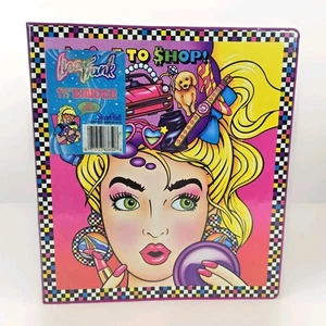 Vintage Lisa Frank I Love To Shop 3 Ring School Binder USA Stuart Hall  - Picture 1 of 11