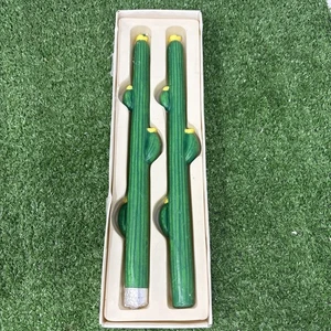 VTG Cactus Shape Tapered Candles, Set Of 2, Southwestern Desert 11.5” Green New - Picture 1 of 10