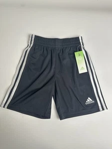 Adidas Aeroready Big Boys Activewear Shorts Black Classic 3-Stripes Sz Small NWT - Picture 1 of 6