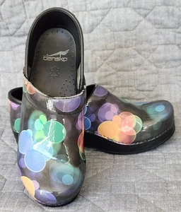 Dansko Zoccolo da Infermieristico da Lavoro in Pelle Colorata a Bolla; Taglia 38 (US 7,5-8) - Foto 1 di 12