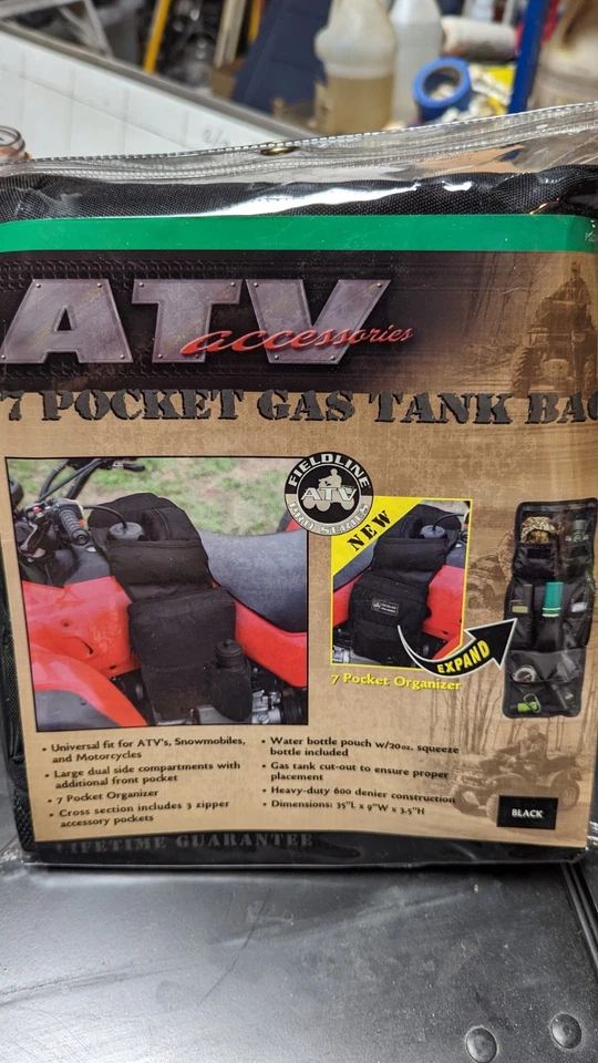 Fieldline ATV Tanque Sillín Bolsa de Almacenamiento Bolsa para Teléfono Bolsa de 7 Bolsillos J65 Foto 1 de 1