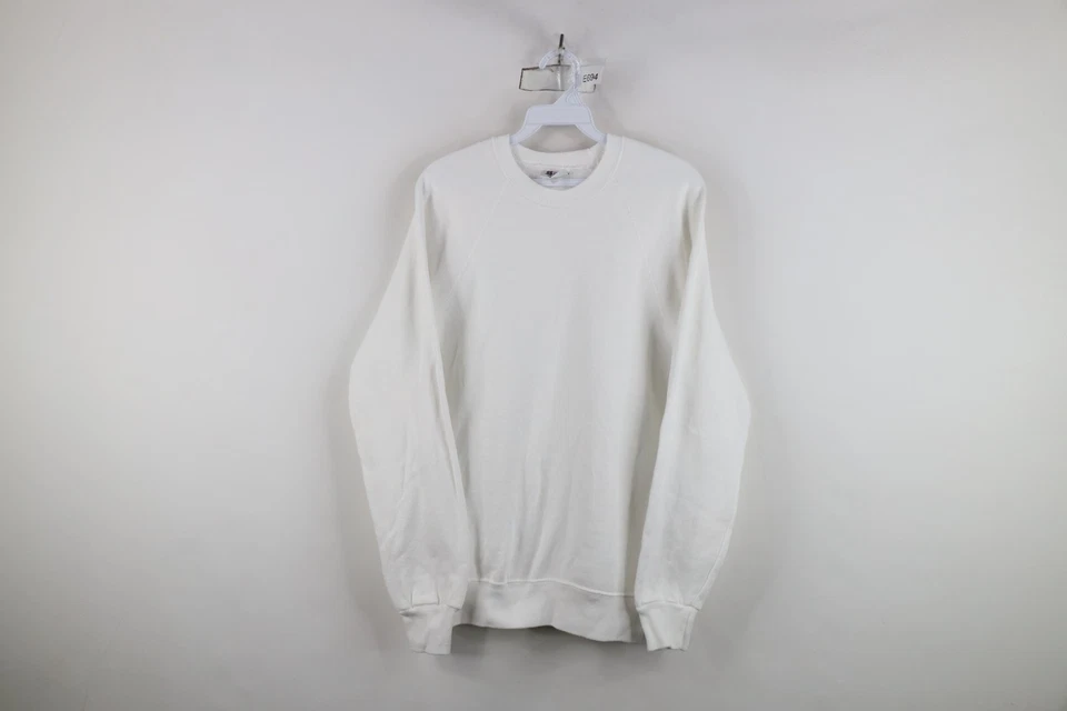 Sudadera de Colección Años 90 Streetwear Para Mujer Talla Mediana Cuello Redondo Blanco EE. UU. Foto 1 de 4