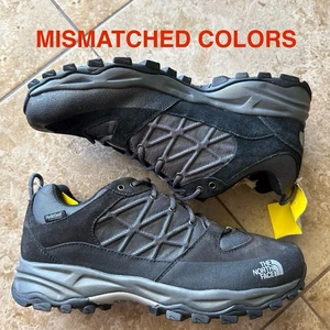 MISMATCHED COLOR) Mens Size 9 The North Face Hiking Shoes Storm Waterproof BLACK - Picture 1 of 12