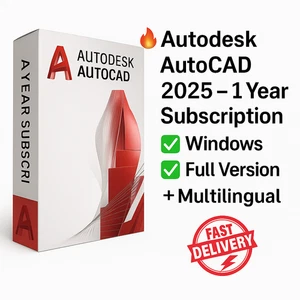 🔥Autodesk AutoCAD 2025 - 1 Jahr Abo ✅ Windows ✅ Vollversion - Bild 1 von 1