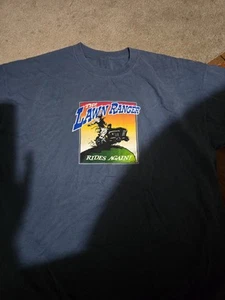 Vintage The Lawn Ranger John Deere Parody Cowboy blue tshirt 2XL - Picture 1 of 2