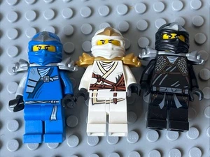 LEGO NINJAGO Minifigure Lot Cole, Jay, And Zane ZX - Picture 1 of 2