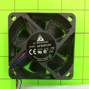 Video Projector Delta NFB0612H 3 Wire 3X1 Black 12V DC Brushless Cooling Fan - Picture 1 of 5
