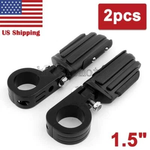 1.5" 38mm Highway Foot Pegs Pedal Crash Bar For Harley Touring Motorcycle - Picture 1 of 7