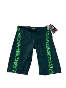 TYR Mens Size 38 Splice Jammer Green Swimsuit Drawstring NWT - Picture 1 of 9