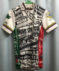 S 2 UNUSED Vintage 1988 FRANCESCO MOSER Retirement UCI CYCLING JERSEY ITALY - Picture 1 of 9