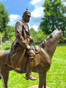 Bronze Sculpture Emperor Kraiser Wilhelm II on the Horse Signed Sellmann 19c. - Picture 1 of 17