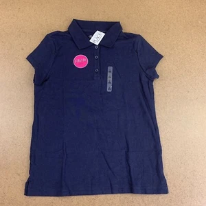 The Children's Place Girls Size Large 10/12 Tidal Blue Uniform Pique Polo NWT - Picture 1 of 5