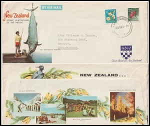 NEW ZEALAND 1960 'SCENIC PLAYGROUND OF THE PACIFIC' A*N*Z* ILLUSTRATED FDC (F) - Picture 1 of 1