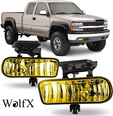 Par de luces antiniebla para GMC Yukon XL 2001-2006 parachoques delantero lámpara de conducción lente amarilla Foto 1 de 4