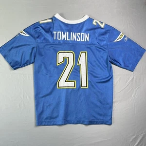Reebok Chargers Jersey Youth Sz L 14-16 LaDainian Tomlinson Football Kid #21 - Picture 1 of 20