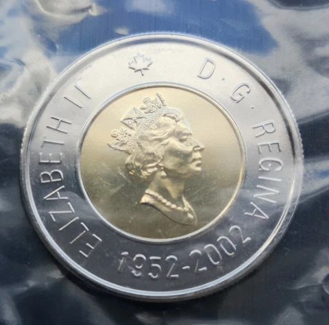 *** CANADA  TOONIE  2002  (1952-2002)  ***  PROOF  LIKE  **  SEALED  COIN  ** Cover