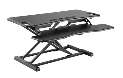 Sit-Stand Workstation, Höhenverstellbarer Sitz-Steh-Schreibtisch Aufsatz GTS-012
