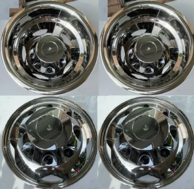 GMC Sierra 3500HD 17" Stainless Steel Dually Wheel Simulator Set for 2011~24 - Image 1 of 2