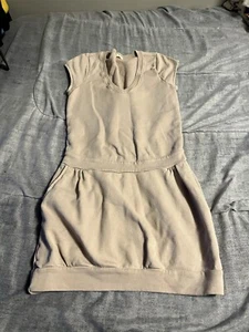 Athe Vanessa Bruno Womens Size 1 Beige Tan Drop Waist Knit Dress Sleeveless - Picture 1 of 7