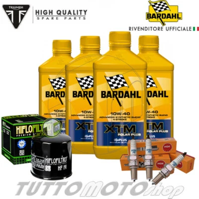 Tagliando TRIUMPH Street Triple 675 - R 2008 2009 Kit Bardahl XTM Filtro Candele - Immagine 1 di 4