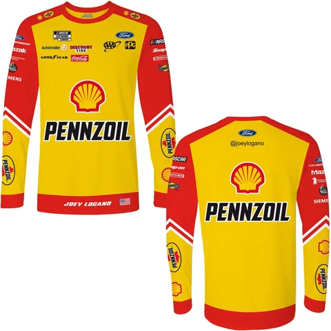 Joey Logano Long Sleeve Shell-Pennzoil Sublimated Uniform Pit Crew T-Shirt Cover