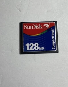 SanDisk 128MB CompactFlash CF Memory Card Genuine SDCFB-128/SDCFJ-128 W/Case - Picture 1 of 5