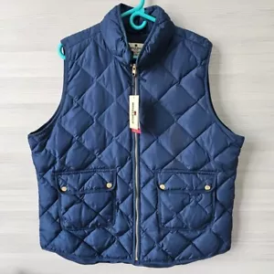Woolrich Lightweight Puffer Down Quilted Navy Vest NWT Womens XXLNew - Picture 1 of 16