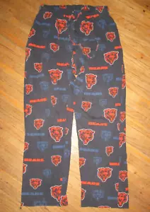 CHICAGO BEARS COTTON PAJAMA PANTS Football NFL Pockets Logo Adult SMALL - Picture 1 of 3