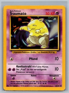 Pokemon TCG GERMAN Traumato #49/102 Common CCG Base Set Drowzee - Picture 1 of 2