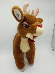 Vtg RUDOLPH APPLAUSE Robert May Dandee Light up Red Nosed Musical Reindeer Plush - Picture 1 of 12