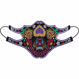 Totenkopf  La Caterina Schutzmaske + abnehmbares Mundstück Damenmaske bestickt - Picture 1 of 1