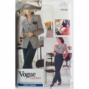 Vogue 7169 Size 6-8-10 Easy Sew Jacket Pants Blouse Sewing Pattern Uncut - Picture 1 of 5